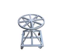 Amagogo Piattaforma Girevole per Verniciatura con Superficie a Griglia in Supporto Centrale per Rotazione Fluida Struttura Saldata con Rinforzi Tavolo per, Diametro 50cm, Altezza 50cm con Ruote