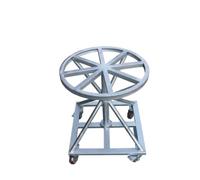 Amagogo Piattaforma Girevole per Verniciatura con Superficie a Griglia in Supporto Centrale per Rotazione Fluida Struttura Saldata con Rinforzi Tavolo per, Diametro 50cm, Altezza 70cm con Ruote