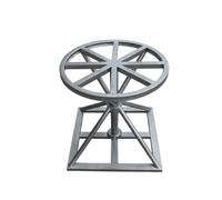 Amagogo Piattaforma Girevole per Verniciatura con Superficie a Griglia in Supporto Centrale per Rotazione Fluida Struttura Saldata con Rinforzi Tavolo per, Diametro 50cm, Altezza 50cm Doppio ASSE