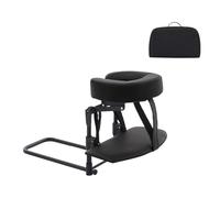 Amagogo Poggiatesta per letto con supporto per il viso con borsa portaoggetti, supporto per cuscino per il viso, multifunzione per ufficio, Nero