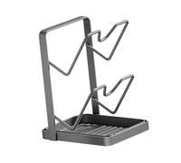 Amagogo Porta coperchi da cucina, ripiano porta taglieri, poggia coperchi e cucchiai per cucinare, Doppio Livello