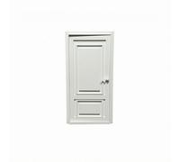Amagogo Porta Miniatura Casa in Plastica Apribile Dettagliata Dal Design Raffinato Indicata per Progetti Decorativi Ambientazioni di Interni Diorami in, Bianco, Porta Piena