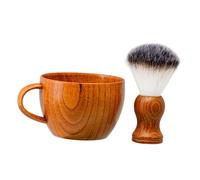 Amagogo Pulizia del pennello da barba set di pennelli per la barba del viso Professional Professional 2 in 1 Set di toelettatura a spazzola per padri per