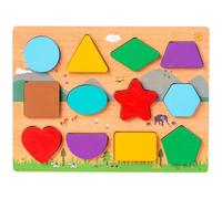 Amagogo Puzzle a Incastro in Legno per Bambini Sicuro Tavola Puzzle con Pezzi Rialzati Resistente Giocattolo Educativo per Genitori, Area Giochi, Pannello Sagomato