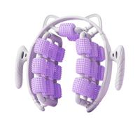 Amagogo Rullo da Massaggio Strumento per Gambe Attrezzo Multifunzionale Rullo Manuale Morsetto a Pinza con Struttura a 20 Ruote per Un Massaggio Completo, Viola