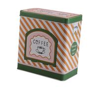 Amagogo Scatola di latta per caffè, contenitore per la conservazione, barattolo, distributore per la casa, bar, Style F