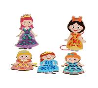 Amagogo Schede di Allacciatura, schede di Cucito, Regalo in Legno per Bambini e Bambine, per Bambini in età prescolare e per Lo Sviluppo precoce dei Bambini, Style C