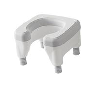 Amagogo Sedia comoda, sgabello per WC, portatile, per uso domestico, con pannello allargato, antiscivolo, sedile rialzato per WC per disabili, Cuscino