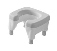 Amagogo Sedia comoda, sgabello per WC, portatile, per uso domestico, con pannello allargato, antiscivolo, sedile rialzato per WC per disabili, Regolare