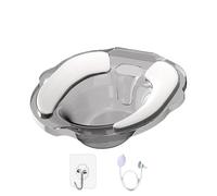 Amagogo Sedile per WC, vasca da bagno per l'anca, sedile ergonomico, sedile largo, facile da riporre, bidet con foro per appendere, vasca da bagno per il