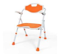 Amagogo Seggiolone da Bagno Sedia Doccia Sgabello Vasca Sedia Resistente in Lega di Alluminio con Basi Antiscivolo Sedile Confortevole Schienale Braccioli, YC745A
