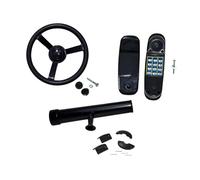 Amagogo Set da Gioco con Volante da Esterno, Accessorio per Giochi di Ruolo, Telefono, telescopio per Bambini dai 3 Anni in su, casa sull'albero