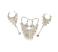 Amagogo Set di 3 Gioielli del Ventre Gitana, Set di Gioielli da Donna alla Moda per Le celebrazioni, Argento
