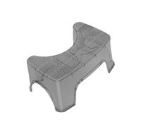 Amagogo Sgabello per WC con gradini di assistenza, versatile, antiscivolo, robusto e confortevole, adatto a tutti i WC per adulti e anziani, Grigio Chiaro