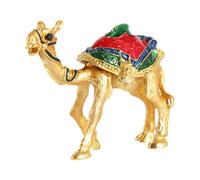 Amagogo Simpatica Statuetta di Cammello, portaoggetti per organizzare Anelli e Orecchini, Souvenir, Decorazioni per Il, Scatola portagioie Smaltata da, Oro
