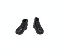 Amagogo Stivali per Bambole Scarpe Miniature Accessorio Figure in Plastica Apertura Retro Semplice da Mettere Modello Trendy Adatti a Collezionisti Scena, Nero, D117