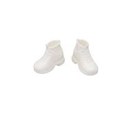 Amagogo Stivali per Bambole Scarpe Miniature Accessorio Figure in Plastica Apertura Retro Semplice da Mettere Modello Trendy Adatti a Collezionisti Scena, Bianco, D116