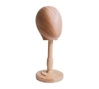 Amagogo Supporto per parrucca Testa di manichino Modello Testa di legno Supporto per parrucca Cappello da cowboy Cosmetologia Barbiere Parrucchiere Espositore