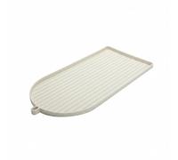 Amagogo Tappetino Macchina Caffè Scolapiatti Flessibile in Silicone con Superficie Ampia E Canali Raccolta Residui Adatto Cucina Angoli Caffè Banconi Casa Ambienti Domestici, Bianco Crema
