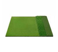 Amagogo Tappeto da Allenamento Golf Tappetino Pratica Golf Pista Putt Pp Simulata Base Eva Spessa Fondo Antiscivolo Protegge Pavimenti con Tee Preforati Adatto, 120-150cm, Tre+Erbe