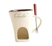 Amagogo Tazza per Fonduta, Scalda Fonduta, Pratica Tazza Da 200 Ml per Riscaldare Burro, Formaggio, Snack, Burro Fuso, Dolci, Bevande Calde, Bianco