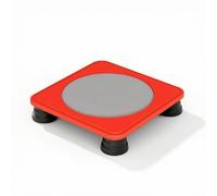 Amagogo Trampolino Bambini Mini Indoor Quadrato Equilibrio con Superficie Testurizzata E Telaio Imbottito in PP Adatto per Gioco in Casa Sviluppo Motorio Attività Prescolari, Rosso