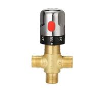 Amagogo Valvola Termostatica Cromato | Antiscottatura, Miscelatore Termostatico, Regolabile, Valvola Termostatica con Corpo in Ottone, per Doccia, Ottone