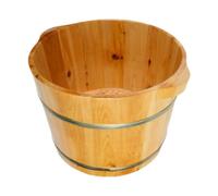 Amagogo Vasca per pediluvio in legno con doppio manico, per pediluvio portatile, per uso domestico, sauna all'aperto, M