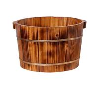 Amagogo Vasca per pediluvio in legno Points, secchio per pediluvio con doppia maniglia, vasca per pediluvio, L