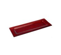 Amagogo Vassoio con Base Piatta Moderno Alzata | Professionale, Vassoio Rettangolare con Bordo Rialzato, Stabile, per Buffet, Banchetti, Catering, Pasticcerie, M, Rosso