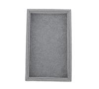 Amagogo Vassoio per Gioielli Impilabile in Velluto per Tenere della Collana delle Orecchie, Scatola di Immagazzinaggio Dell'esposizione Dell'o, Grigio