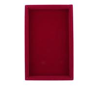 Amagogo Vassoio per Gioielli Impilabile in Velluto per Tenere della Collana delle Orecchie, Scatola di Immagazzinaggio Dell'esposizione Dell'o, Rosa Rossa
