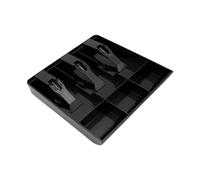 Amagogo Vassoio portaoggetti per registratore di cassa, contenitore per denaro per supermercato, 3 Griglie