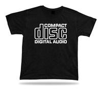 AmAirArT Compact Disc Digital Audio Vintage Retro Electronics T Shirt Funny Graphics Bass Funny Music Black XL