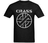 AmAirArT Men's Crass Band Logo T-Shirt Black L
