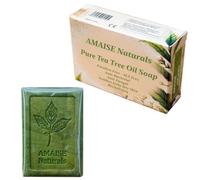 AMAISE Naturals Sapone all'olio di tea tree da 110 g, antimicotico, antisettico, con ingredienti naturali, 100% vegano, uccide i germi, aiuta con il piede d'atleta, tigna, versicolor, tigna, prurito
