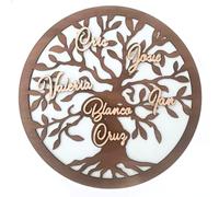 Amaisso® - Albero della vita personalizzato per la decorazione, regali matrimoniali in oro, decorazioni da soggiorno, albero genealogico, per anniversario