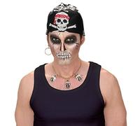 Amakando Fazzoletto de Testa di Pirata - 55 x 55 cm | Bandana del Cranio | Bandana Pirata | Foulard di Teschio Bandana