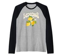 Amalfi Coast Italy Sorrento Capri Fresh Lemons Maglia con Maniche Raglan