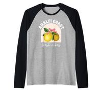 Amalfi Coast Italy Sorrento Capri Lemons Maglia con Maniche Raglan