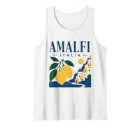 Amalfi Italia Retro Costa Limone Souvenir Grafica Canotta