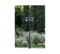 AMALFI LAMPIONE ESTERNO H308 TRE LANTERNE IN ALLUMINIO NERO DIFFUSORI IN VETRO