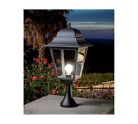 AMALFI LANTERNA PALETTO PER ESTERNO H62 IN ALLUMINIO NERO DIFFUSORI IN VETRO