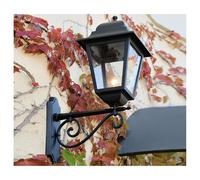 AMALFI LANTERNA PER ESTERNO A PARETE IN ALLUMINIO NERO DIFFUSORI IN VETRO