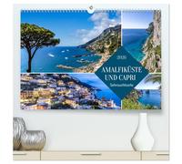 Amalfiküste und Capri - Sehnsuchtsorte (hochwertiger Premium Wandkalender 2026 DIN A2 quer), Kunstdruck in Hochglanz: Malerische Impressionen aus Süditalien