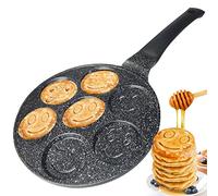 Amalindo Padella per pancake, Ø 26 cm, a 7 fori, rivestimento antiaderente | padella per pancake a induzione, padella per uova, padella per pancake, uovo fritto, pancake, padella per uova fritte