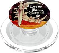 Amami come fanno i miei demoni - Spada Rose Moon Gothic Dark Romance PopSockets PopGrip per MagSafe