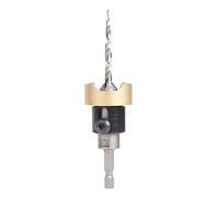 Amana Tool 55155 Carbide Tipped 82 Degree Countersink with Tapered Drill and Adjustable Depth Stop with No-Thrust BB, 1/2 D x 3/16 Drill D x 1/4 Inch Quick Release Hex SHK