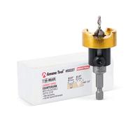 Amana Tool 55227 - Svasatore con punta in carburo senza bruciore e senza risvolgimento regolabile di profondità con BB senza spinta, 3/8 D x 1/8 trapano D x 1/4 pollici a sgancio rapido esagonale SHK