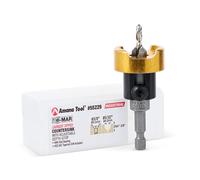 Amana Tool Svasatore a 82 gradi con arresto di profondità della punta da trapano e cuscinetto a sfere senza spinta, 55229, 3/8 D x 5/32 D trapano x 1/4 di pollice gambo esagonale a sgancio rapido